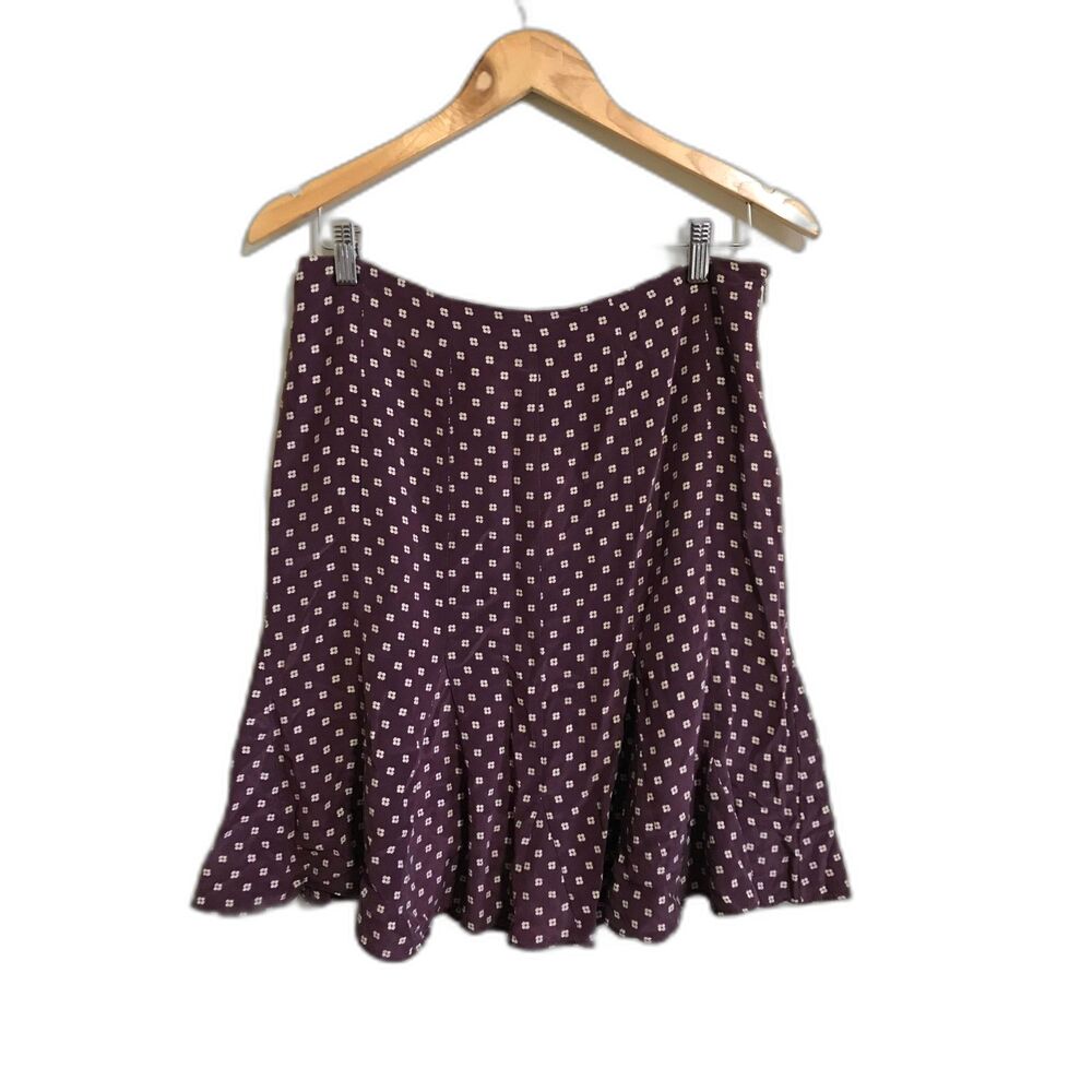 Vtg Gap Y2k silk red burgundy short skirt sz 10 dark academia fairy whimsigoth